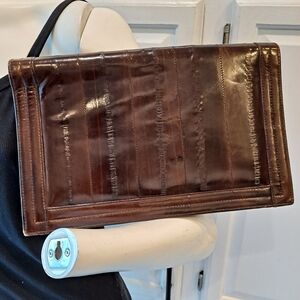 Eelskin Leather Clutch Bag